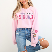 Load image into Gallery viewer, I Am Strong &amp; Capable (Sleeve Design) On Light Pink
