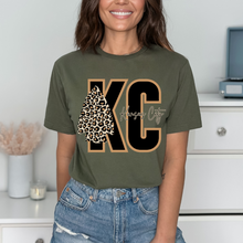 Load image into Gallery viewer, KC Leopard Arrowhead On Military Green
