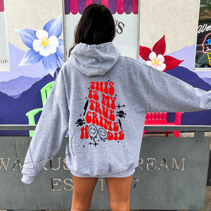 Gray True Crime Hoodie